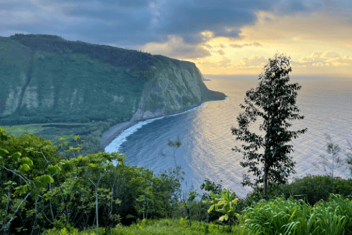 View of the Waipi'o Valley on the Big Island Hawai'i